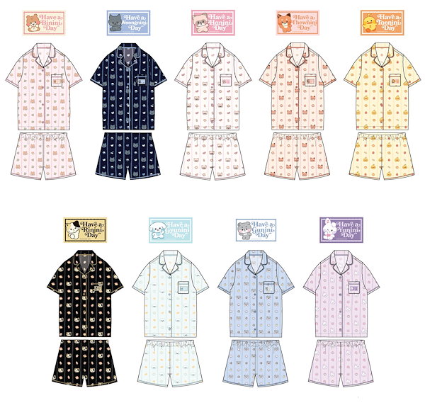 ゼロニ　ウンニニ　SPAO パジャマ SPAO】25SS zeroni ゼロニ コラボ 半袖パジャマ S~XL (SPAO