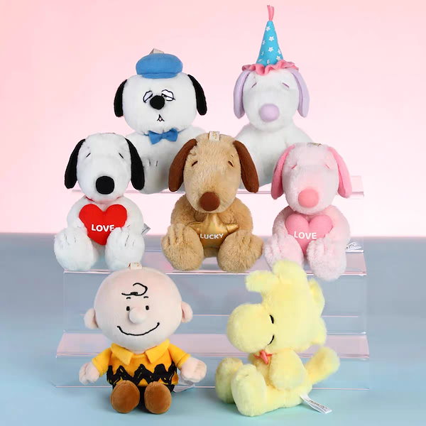 Qoo10] スヌーピー ぬいぐるみ キーホルダー ブ