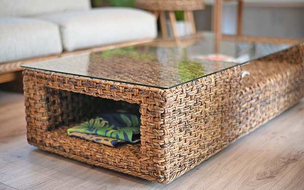 ローテーブル 幅120cm ガラス天板 ハワイアンリゾート風 バナナリーフ材 Ohana テーブル センターテーブル リビング 机 座卓 リビングテーブル バナナリーフ ガラス ハワイアン ローテーブル 幅120cm ガラス天板 ハワイアンリゾート風 バナナリーフ材 Ohana テーブル センターテーブル リビング 机 座卓 リビングテーブル バナナリーフ ガラス ハワイアン