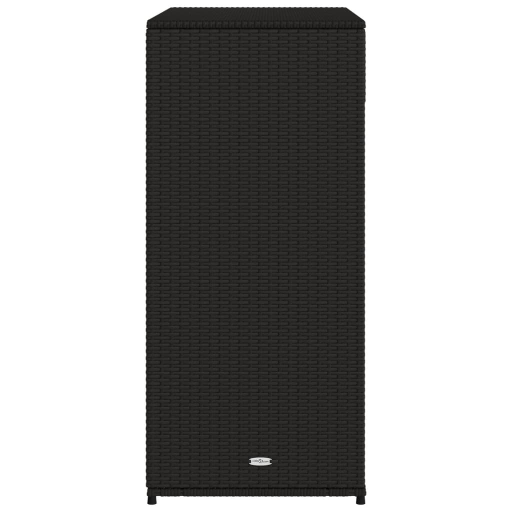 ガーデン収納キャビネット 105x55x113 cm ポリラタン製 ブラック