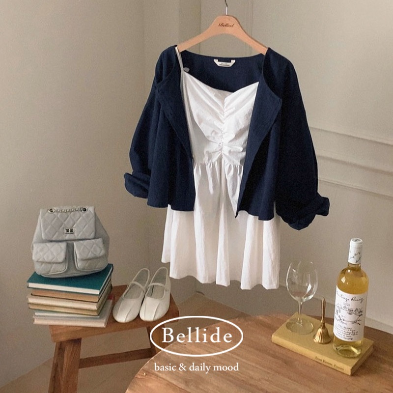 [MADE] ルーズフィットノーカラーコットンシャツ bs1165