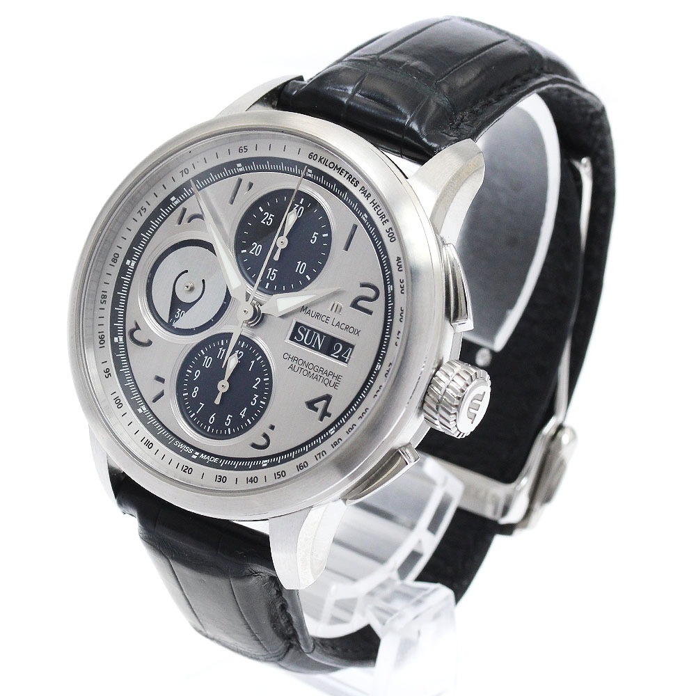モーリスラクロア MAURICE LACROIX MP6348 マスターピース マスタークロノ デイデイト 自動巻き メンズ 美品 _883793【中古】