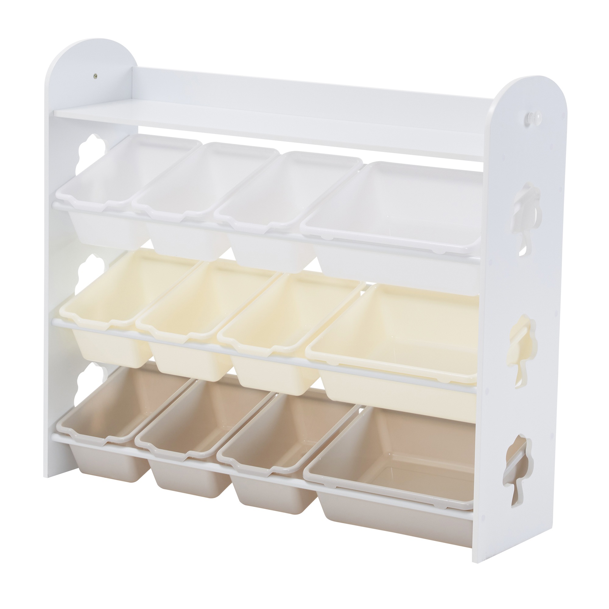 【国内即日発送】おもちゃ収納ラック ラージサイズ 幅103cm 子ども用家具 木製 収納ケース 知育家具 天然木