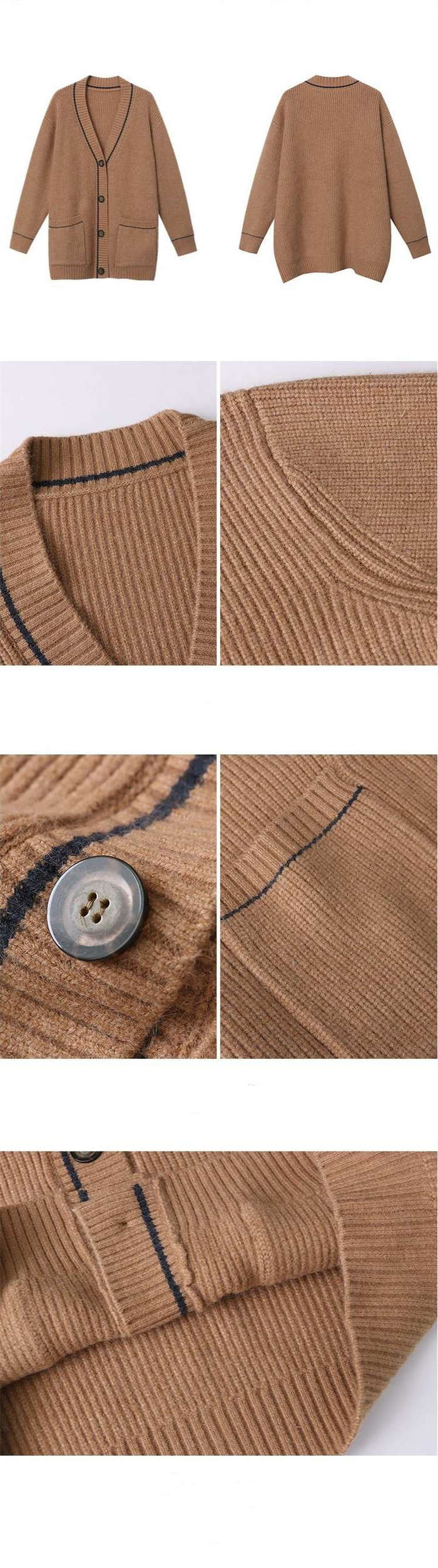 カーディガン レディース 秋冬 厚手 長袖 ゆったり ニット カーデ ロングカーディガン トップス ミドル丈 アウター コーディガン アウター 無地 Vネック ポケット付き 防寒対策 暖かい 秋 冬