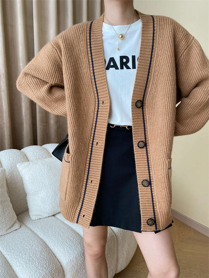 カーディガン レディース 秋冬 厚手 長袖 ゆったり ニット カーデ ロングカーディガン トップス ミドル丈 アウター コーディガン アウター 無地 Vネック ポケット付き 防寒対策 暖かい 秋 冬