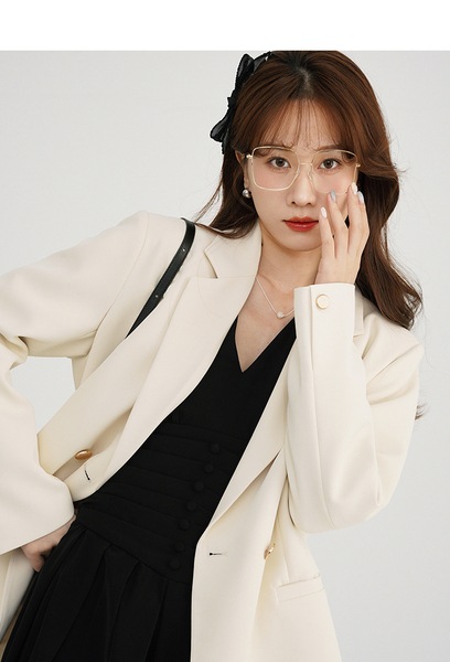 スリーピーラビット スリムフィット Vネック ハイウエスト 長袖ドレス