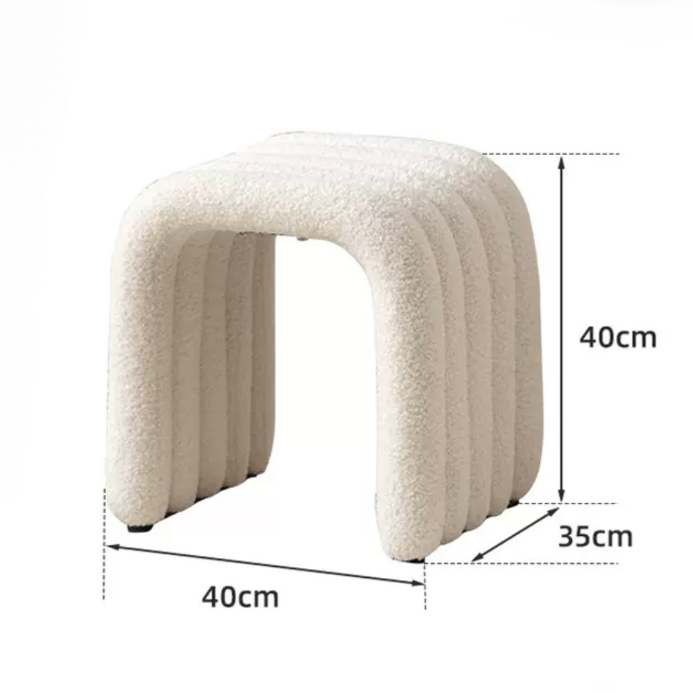 ブークレ アーチ型 スツール ドレッサー 椅子 オットマン おしゃれ 韓国インテリア 韓国雑貨 韓国っぽ インテリア雑貨 韓国 70PARK