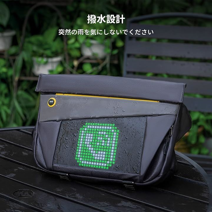 Pixoo Sling Bag-V ピクセルアートショルダーバッグ 斜め掛け ボディバッグ メンズ レディース 人気 防水 レジャー おしゃれ 黒( ブラック) Pixoo Sling Bag-V ピクセルアートショルダーバッグ 斜め掛け ボディバッグ メンズ レディース 人気 防水 レジャー おしゃれ 黒( ブラック)