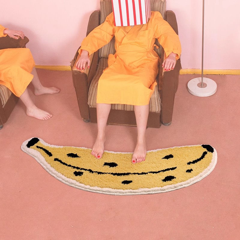 【速達!】バナナシャワールーム扇形房絨毯吸水カシミヤを模したマット浴室入口フットマット 【速達!】バナナシャワールーム扇形房絨毯吸水カシミヤを模したマット浴室入口フットマット