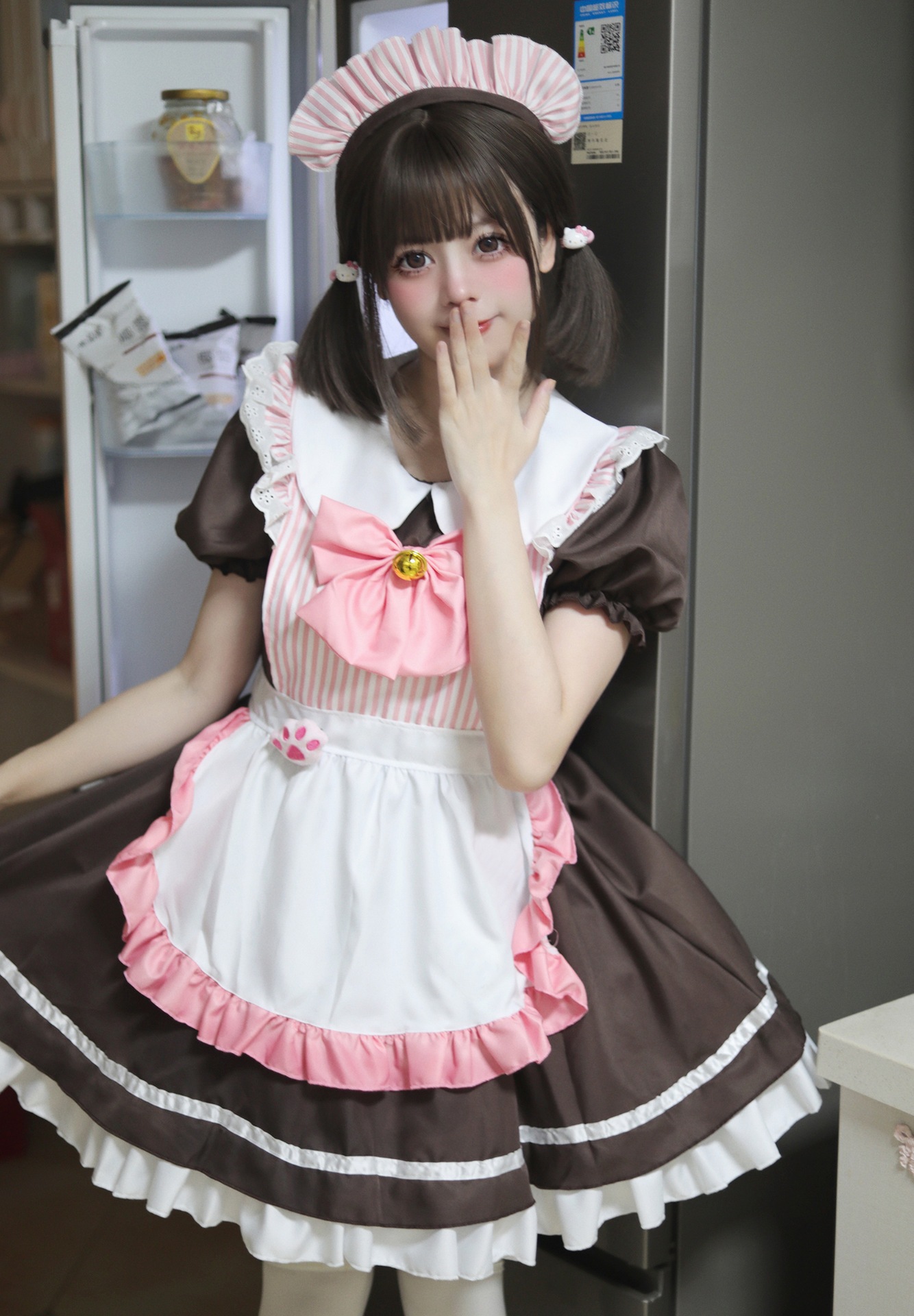 カフェメイド衣装コスプレプリンセスドレス小さいドレス女性ロールプレイパーティー制服大きいサイズ