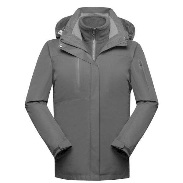 メンズ レディース マウンテンパーカー ジャケット 二合一 2点セット アウトドア トレッキングウェア ウォーキング 防寒着 防寒 防水 保温 登山ウェア