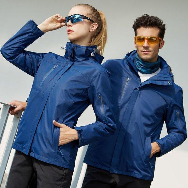 メンズ レディース マウンテンパーカー ジャケット 二合一 2点セット アウトドア トレッキングウェア ウォーキング 防寒着 防寒 防水 保温 登山ウェア