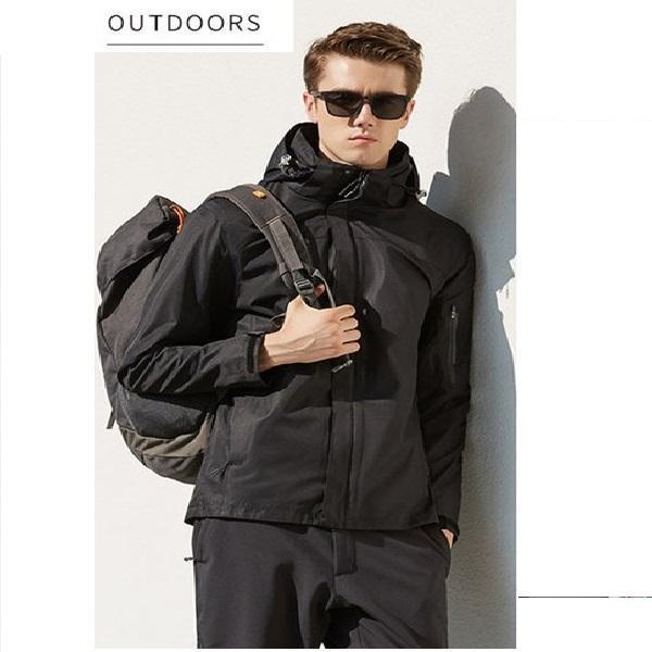 メンズ レディース マウンテンパーカー ジャケット 二合一 2点セット アウトドア トレッキングウェア ウォーキング 防寒着 防寒 防水 保温 登山ウェア