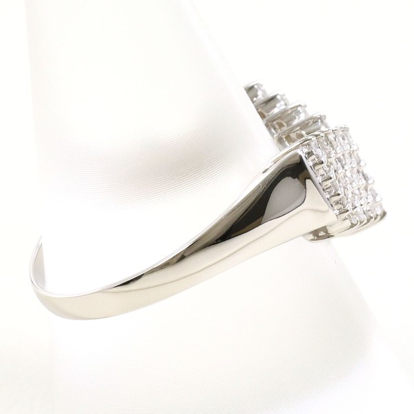 PT900 プラチナ リング 16号 ダイヤ 0.40 中古 PT900 プラチナ リング 16号 ダイヤ 0.40 中古