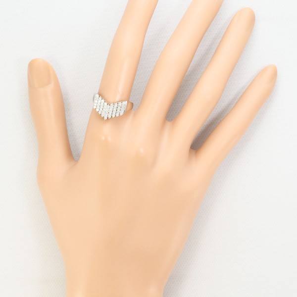 PT900 プラチナ リング 16号 ダイヤ 0.40 中古 PT900 プラチナ リング 16号 ダイヤ 0.40 中古