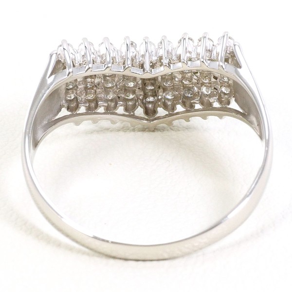 PT900 プラチナ リング 16号 ダイヤ 0.40 中古 PT900 プラチナ リング 16号 ダイヤ 0.40 中古