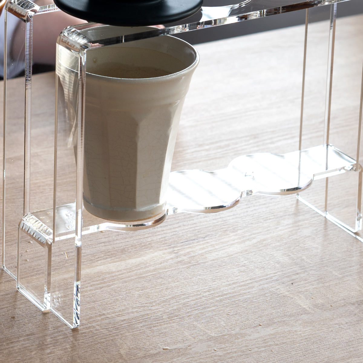 ドリッパースタンドtriple amenist ドリップスタンド スタンド コーヒー ドリップ アクリル アメニスト 日本製 高さ調節 ペーパーホルダー付き 透明 クリア ハンドドリップ