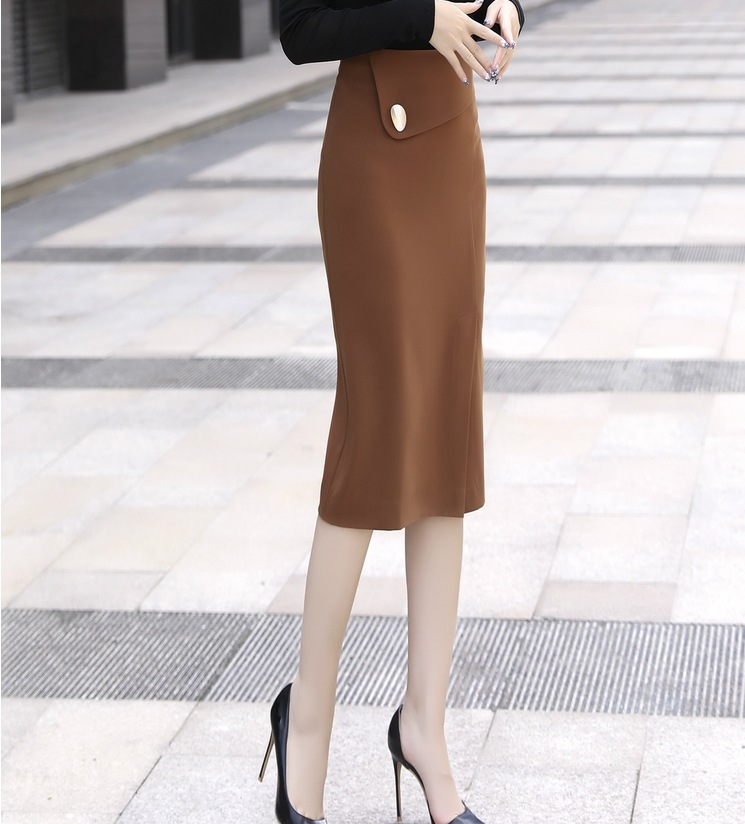 ハイウェストスカート ロング丈タイトスカート カジュアルタイトスカート バックル付きスカート スカート ロングスカート コクーンスカート タイトスカート 膝下 ロング ロング丈 スリム タイト 細身
