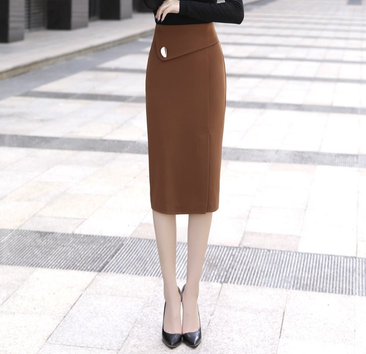 ハイウェストスカート ロング丈タイトスカート カジュアルタイトスカート バックル付きスカート スカート ロングスカート コクーンスカート タイトスカート 膝下 ロング ロング丈 スリム タイト 細身