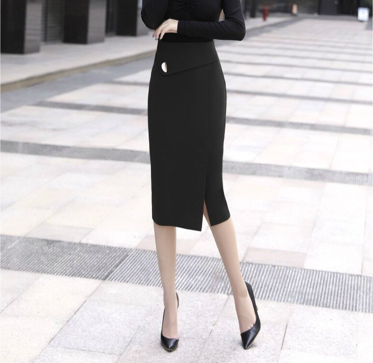 ハイウェストスカート ロング丈タイトスカート カジュアルタイトスカート バックル付きスカート スカート ロングスカート コクーンスカート タイトスカート 膝下 ロング ロング丈 スリム タイト 細身