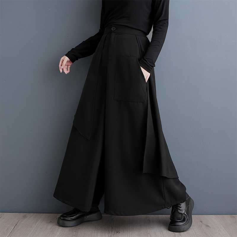 2024春 新品 キュロットスカート ワイドパンツ ドッキング 体型カバー 大きいサイズ レディース ロングパンツ 2024春 新品 キュロットスカート ワイドパンツ ドッキング 体型カバー 大きいサイズ レディース ロングパンツ