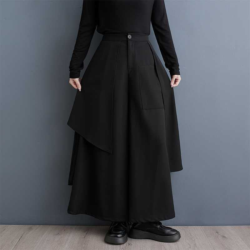 2024春 新品 キュロットスカート ワイドパンツ ドッキング 体型カバー 大きいサイズ レディース ロングパンツ 2024春 新品 キュロットスカート ワイドパンツ ドッキング 体型カバー 大きいサイズ レディース ロングパンツ