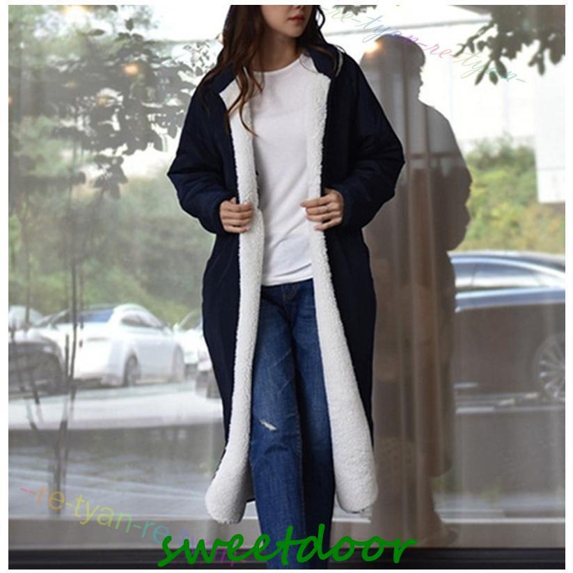 リバーシブルボアコート ロング丈 ボア スタンドカラー もこもこ 暖かい コート アウター レディース 秋 冬 リバーシブルボアコート ロング丈 ボア スタンドカラー もこもこ 暖かい コート アウター レディース 秋 冬