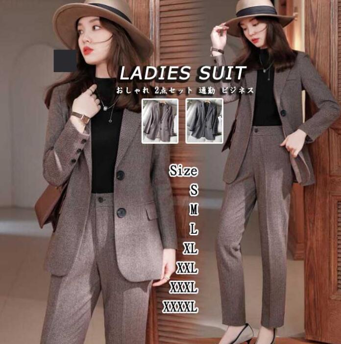 大量注文可能 2点セット レディース ジャケット+パンツ レディーススーツ S~4XL スリムスーツ パンツスーツ セレモニースーツ 上下セット レディース 女性用 大量注文可能 2点セット レディース ジャケット+パンツ レディーススーツ S~4XL スリムスーツ パンツスーツ セレモニースーツ 上下セット レディース 女性用