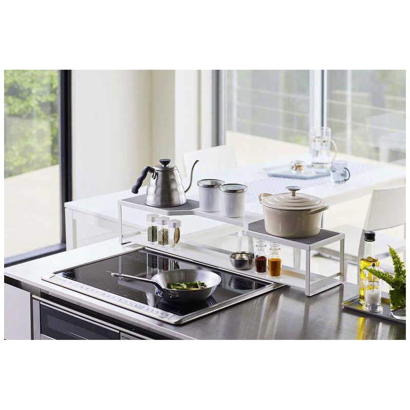 山崎実業 プレート コンロ奥ラック排気口カバー付き75cmコンロ用 ホワイト 05652 山崎実業 プレート コンロ奥ラック排気口カバー付き75cmコンロ用 ホワイト 05652