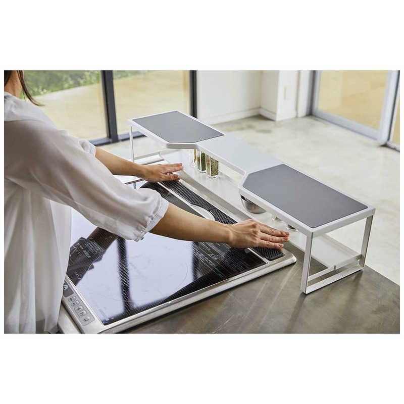 山崎実業 プレート コンロ奥ラック排気口カバー付き75cmコンロ用 ホワイト 05652 山崎実業 プレート コンロ奥ラック排気口カバー付き75cmコンロ用 ホワイト 05652