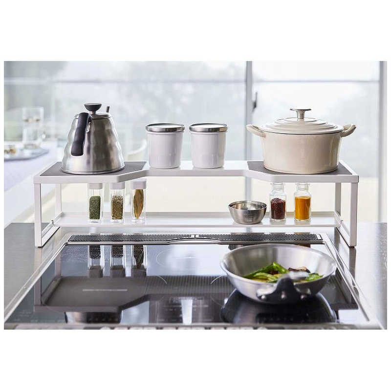 山崎実業 プレート コンロ奥ラック排気口カバー付き75cmコンロ用 ホワイト 05652 山崎実業 プレート コンロ奥ラック排気口カバー付き75cmコンロ用 ホワイト 05652