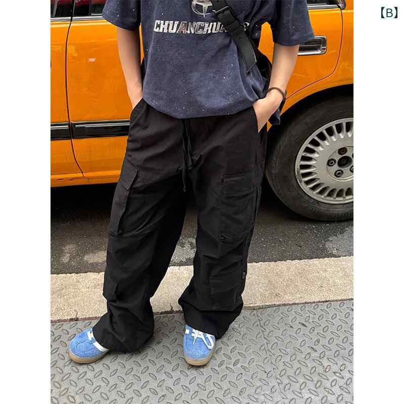 カーゴパンツ メンズ レディース チュアン イエ アメリカン レトロ ウォッシュ マルチ ポケット ベルト ロープ オーバー オール メンズと レディース ストリート ワイド レッグ パンツ カーゴパンツ メンズ レディース チュアン イエ アメリカン レトロ ウォッシュ マルチ ポケット ベルト ロープ オーバー オール メンズと レディース ストリート ワイド レッグ パンツ
