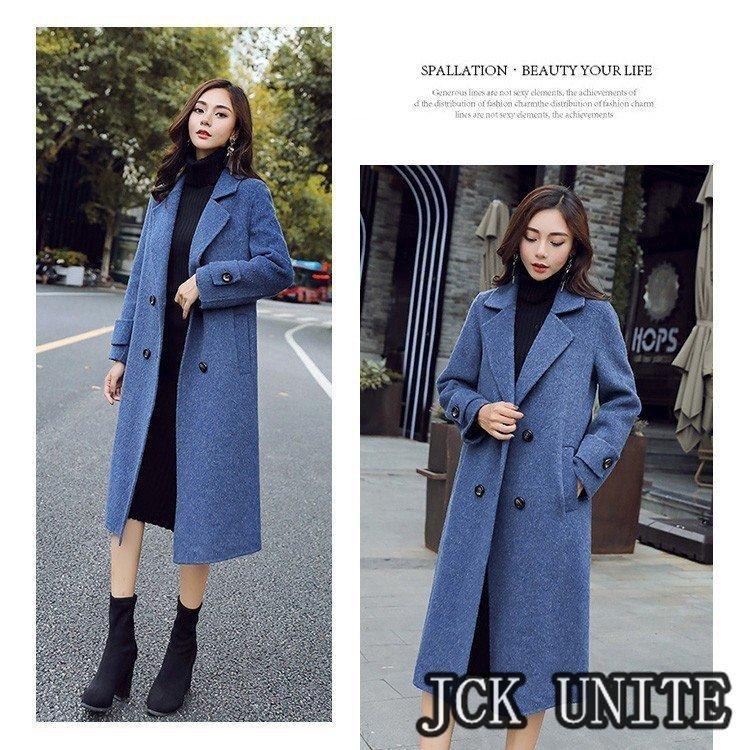 美品　DIOR チェスターコート　ロング丈　大きいサイズ　ブルー　ウール　希少 チェスターコート ロングコート コート レディース ロング丈