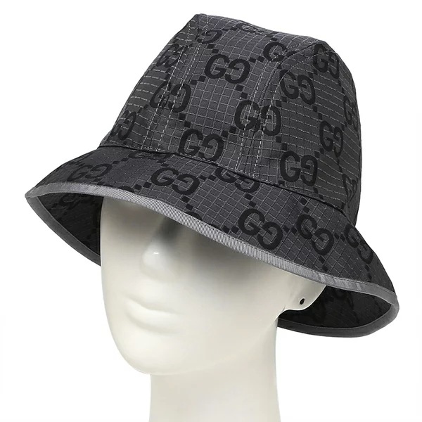 帽子 GGパターン グレー ブラック メンズ 768378 4HA5N 1161 帽子 GGパターン グレー ブラック メンズ 768378 4HA5N 1161