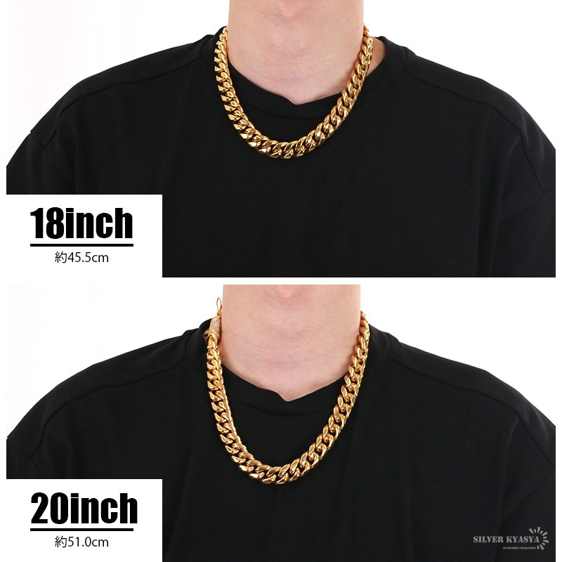 ステンレス 喜平ネックレス 幅16mm [n390-s-16mm]