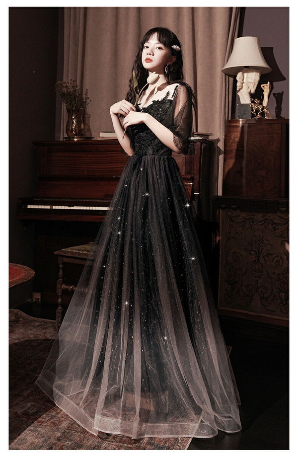 演奏会 袖あり 半袖 ケープスリーブ キラキラ グラデーション ビスチェ 透け感 ロング丈 ミモレ丈 ドレス 大人 ピアノ 発表会 ロングドレス 母親 結婚式 大きいサイズ 4L 体型カバー 謝恩会