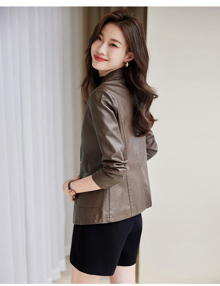 レディース ジャケット 合成皮革 コート 秋 新作 小柄 おしゃれ 6609 レディース ジャケット 合成皮革 コート 秋 新作 小柄 おしゃれ 6609