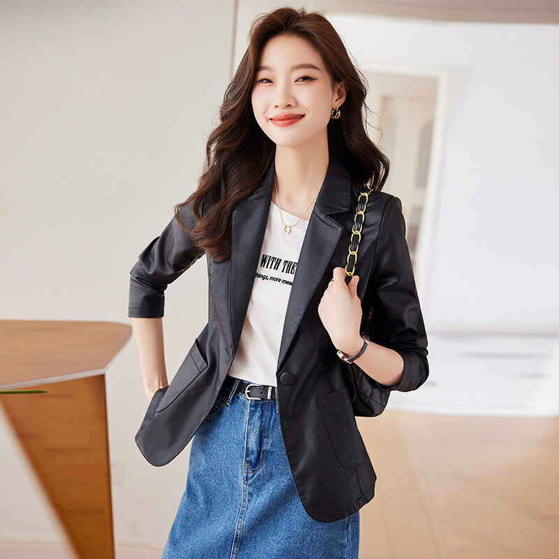 レディース ジャケット 合成皮革 コート 秋 新作 小柄 おしゃれ 6609 レディース ジャケット 合成皮革 コート 秋 新作 小柄 おしゃれ 6609