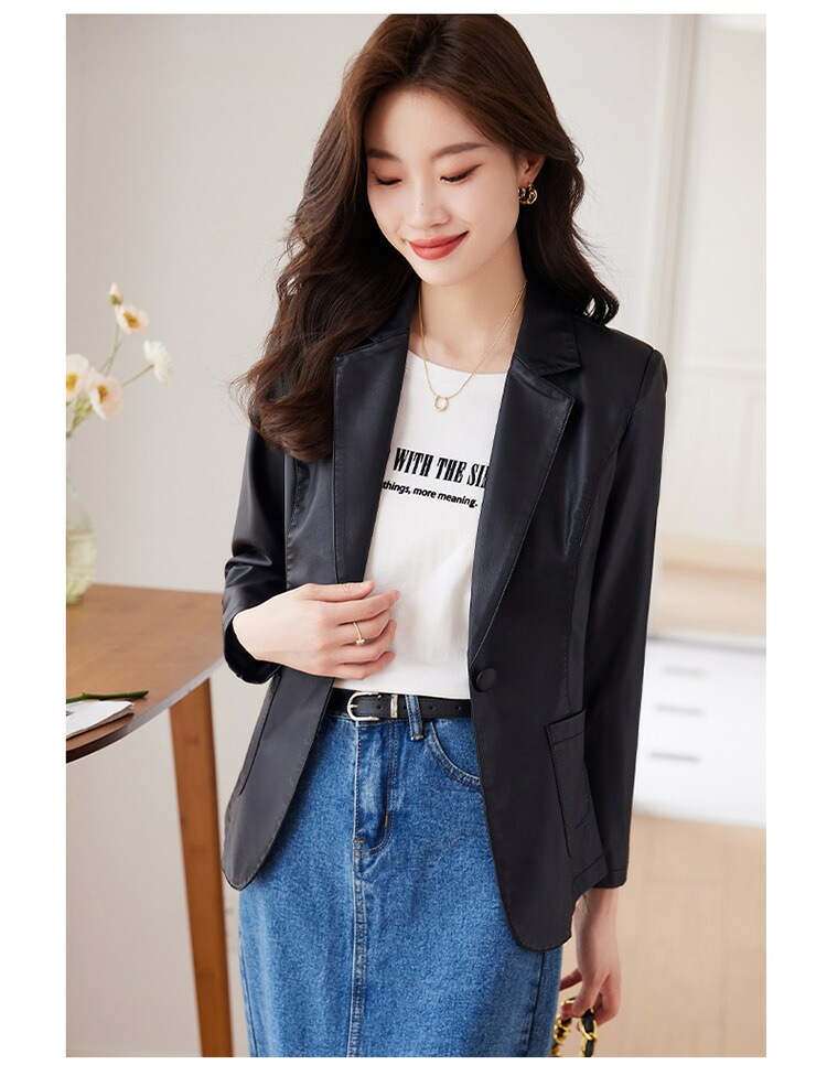 レディース ジャケット 合成皮革 コート 秋 新作 小柄 おしゃれ 6609 レディース ジャケット 合成皮革 コート 秋 新作 小柄 おしゃれ 6609