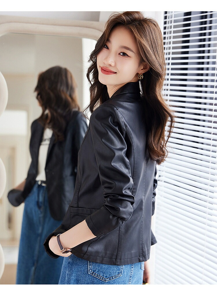レディース ジャケット 合成皮革 コート 秋 新作 小柄 おしゃれ 6609 レディース ジャケット 合成皮革 コート 秋 新作 小柄 おしゃれ 6609