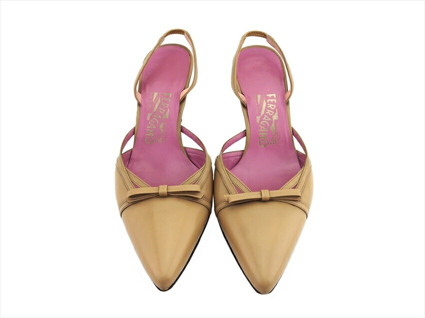 パンプス シューズ 靴 レディース ベージュ 中古