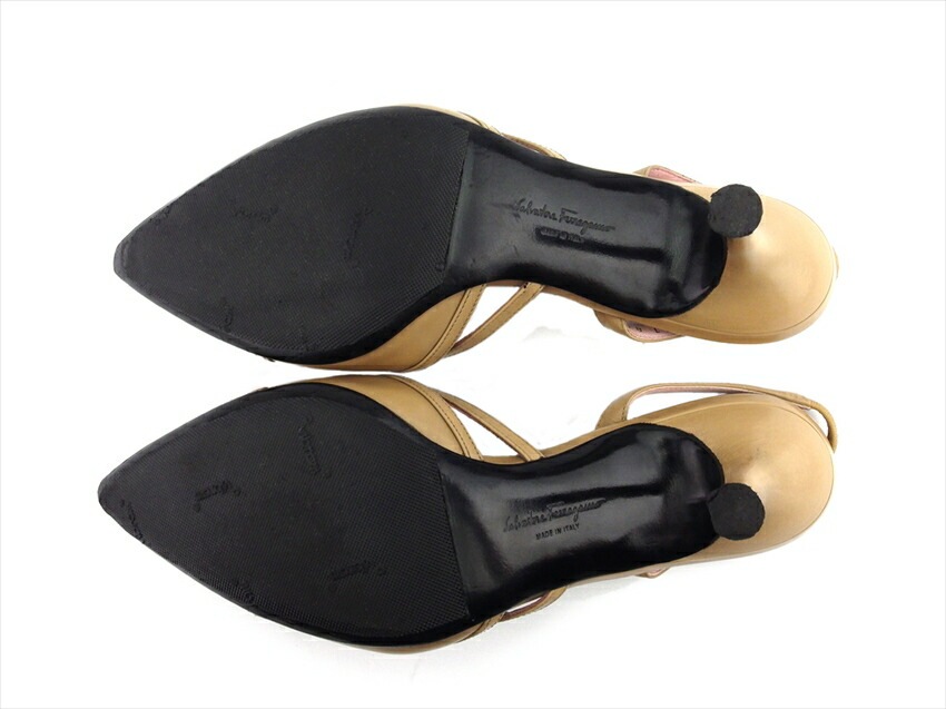 パンプス シューズ 靴 レディース ベージュ 中古