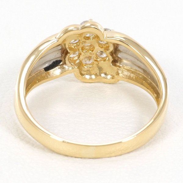 PT900 プラチナ K18YG リング 指輪 10号 ダイヤ 0.3 ジュエリー 中古 PT900 プラチナ K18YG リング 指輪 10号 ダイヤ 0.3 ジュエリー 中古