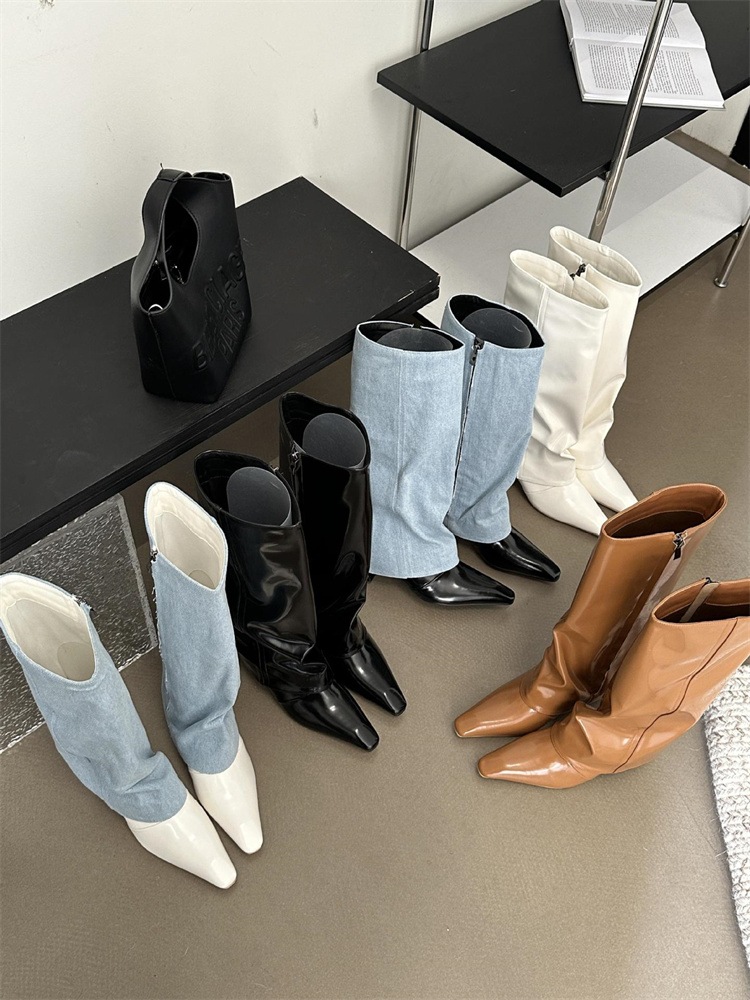 早い者勝ち 西部カウボーイブーツ ニーハイブーツ マーティンブーツ 秋 パッチワーク レンジャーブーツ ロングブーツ パンプス 肌にやさしい