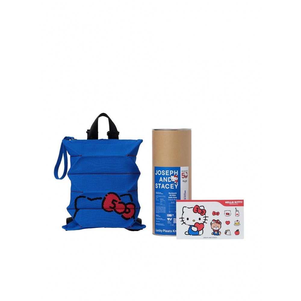 JOSEPH & STACEY ラッキープリーツニットバックパック XS 50th ハローキティクラシックブルー