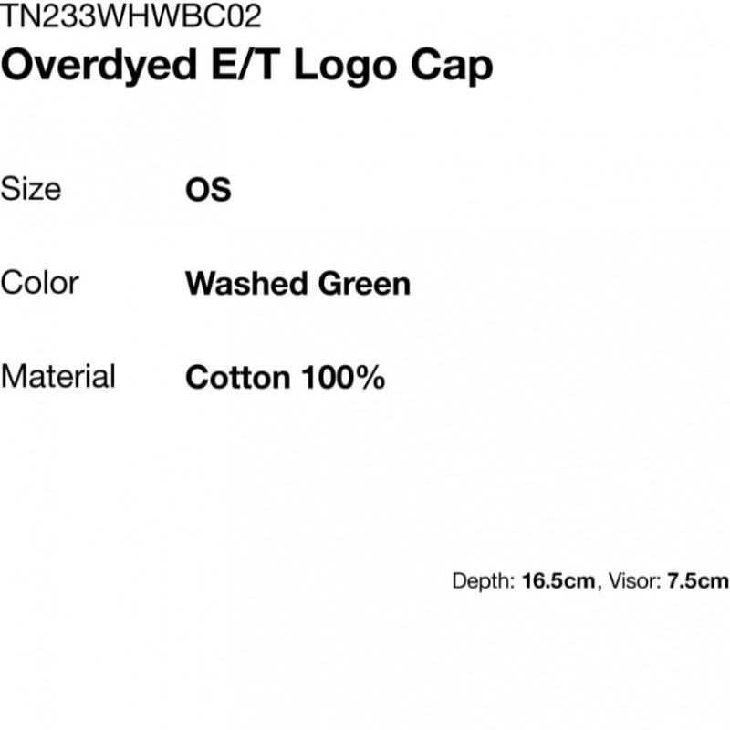 これは決してそうではない（これは決してそうではない）オーバーダイド E/T ロゴキャップオーバーダイドグリーン