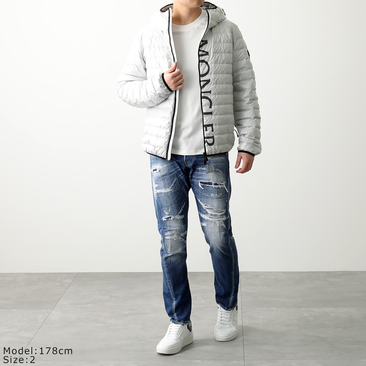 MONCLER Matt Black モンクレール マットブラック ダウンジャケット LAUZET ローゼット 1A00030 595OK メンズ ショート ロゴ フード付き カラー2色