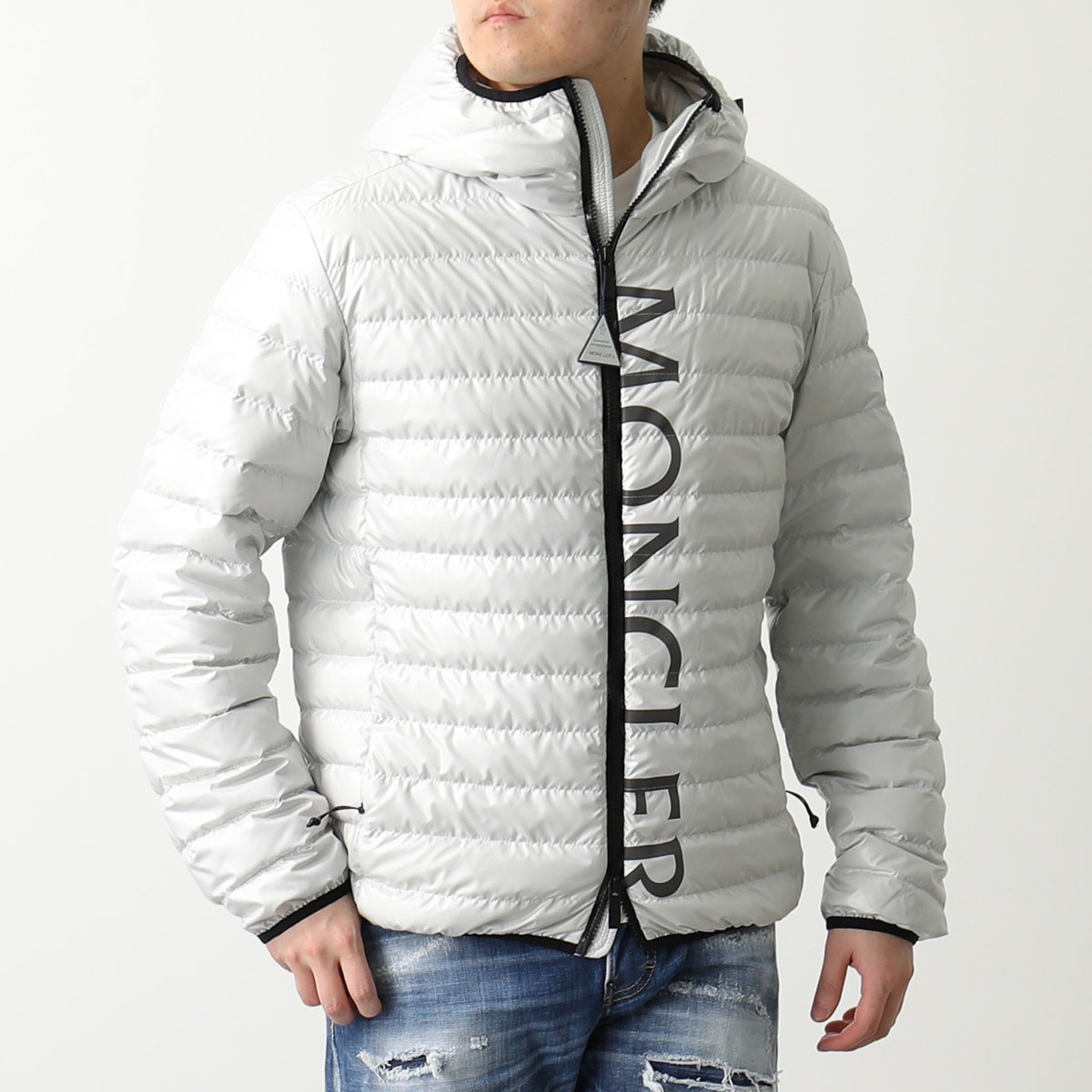 MONCLER Matt Black モンクレール マットブラック ダウンジャケット LAUZET ローゼット 1A00030 595OK メンズ ショート ロゴ フード付き カラー2色