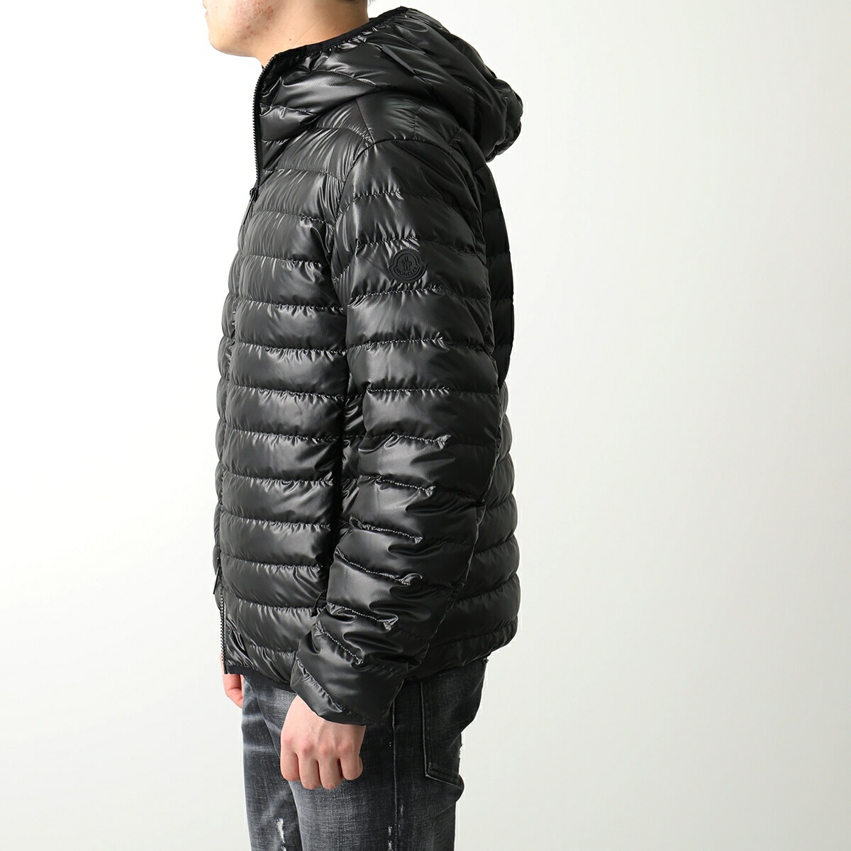 MONCLER Matt Black モンクレール マットブラック ダウンジャケット LAUZET ローゼット 1A00030 595OK メンズ ショート ロゴ フード付き カラー2色