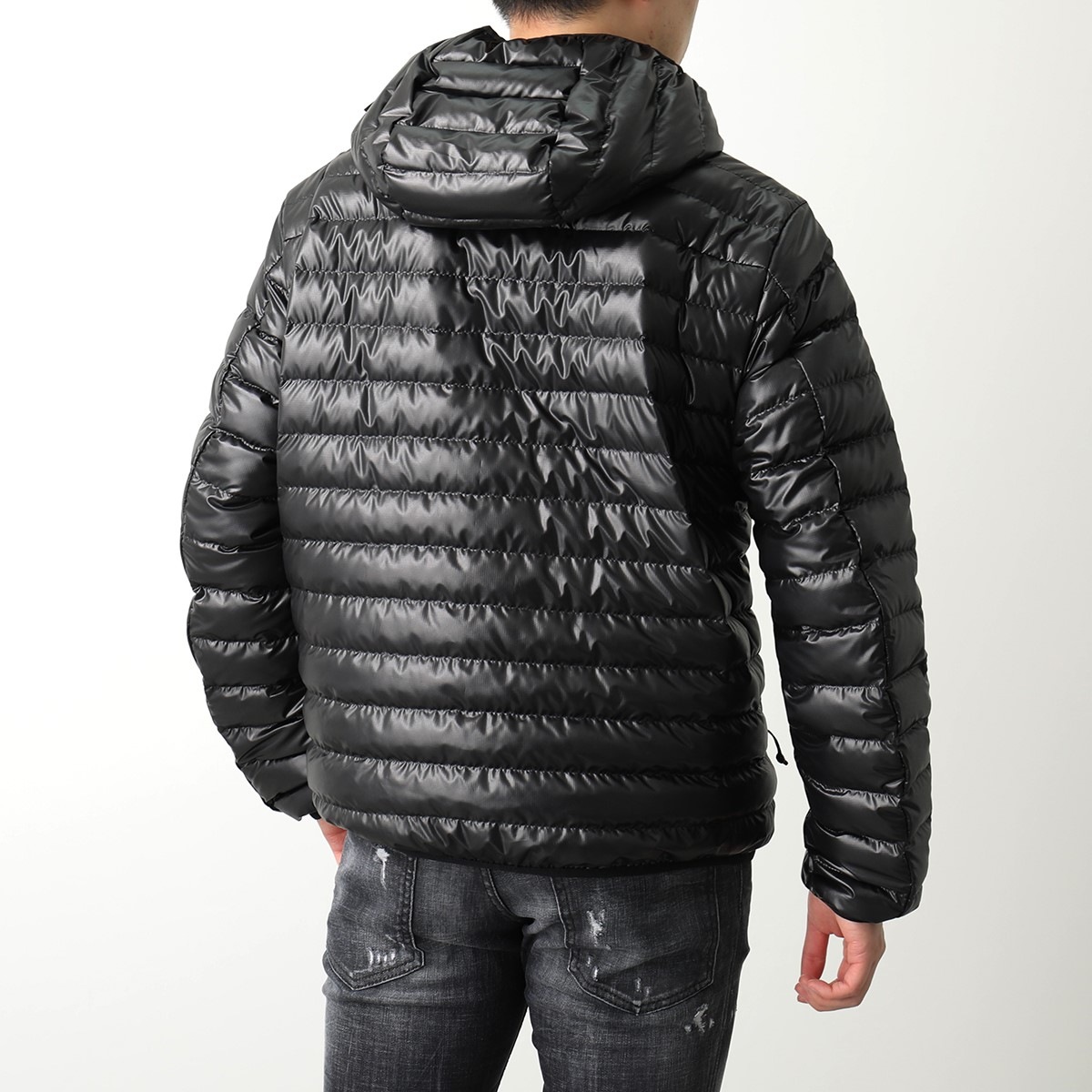 MONCLER Matt Black モンクレール マットブラック ダウンジャケット LAUZET ローゼット 1A00030 595OK メンズ ショート ロゴ フード付き カラー2色